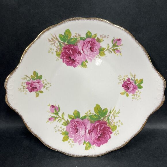 Royal‎ Albert American Beauty 9 3/4" Cake Platter Bone China England - Picture 1 of 10